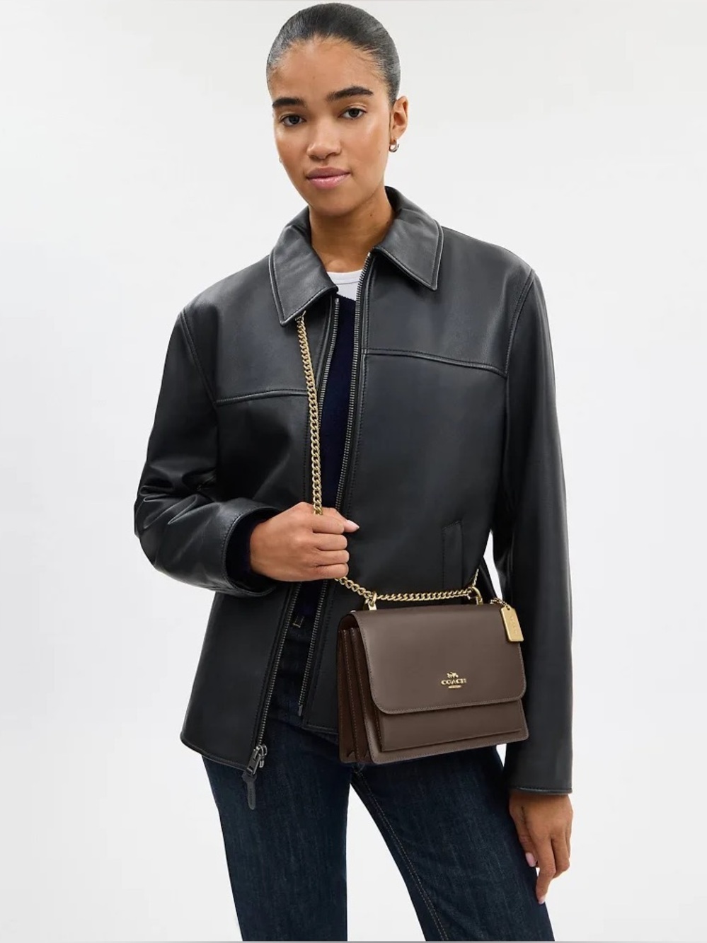 Coach Klare Crossbody Bag in Gold/Dark Stone - Picture 3 of 11
